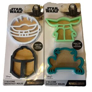 Mandalorian Star Wars Silicone Breakfast Molds Eggs/pancakes New Bundle